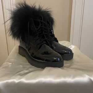 Cloud Nine Sheepskin Black Patent Ladies Boot size 8
